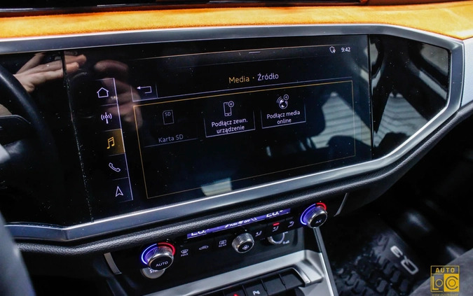 Audi Q3 cena 134444 przebieg: 43000, rok produkcji 2019 z Urzędów małe 781
